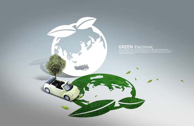 地球環?？萍荚O計PSD素材